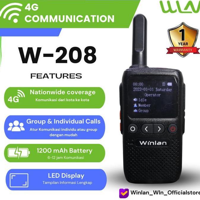 NEW HT WINLAN WLN W-208  / HT POC SIM CARD / HT GSM 4G