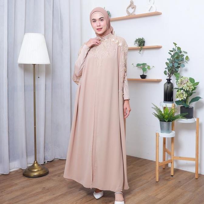 Syifara kaftan Gratis inner ( daleman ) - kaftan lebaran - baju lebaran - gamis lebaran - kaftan put