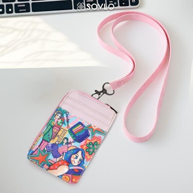 BEBAS ONGKIR - SOVLO Daily ID Card Wallet - Lanyard ID Card / Tempat ID Card dengan Seleting