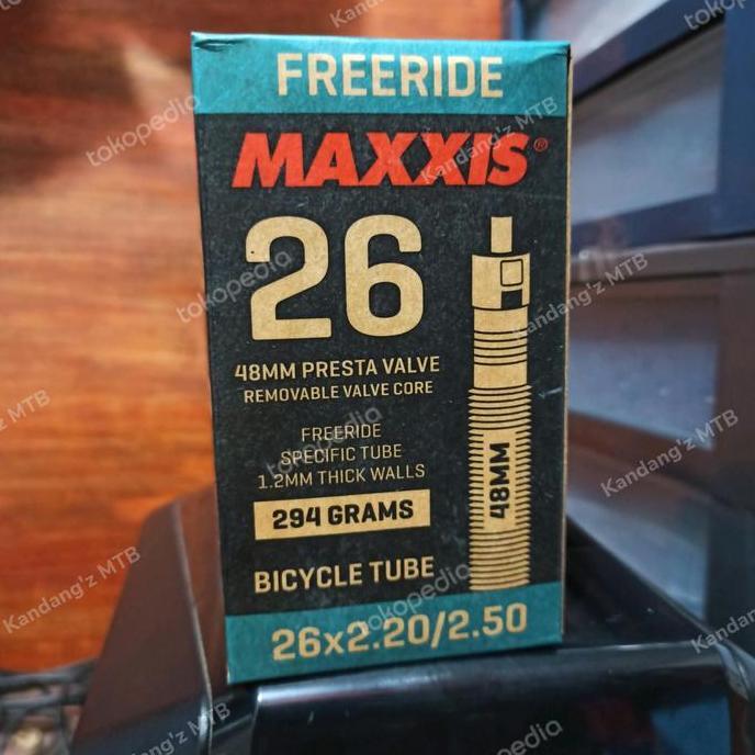 PROMO! Ban Dalam 26 Maxxis Freeride 26x 2.20 - 2.50 Presta Valve Pentil Kecil