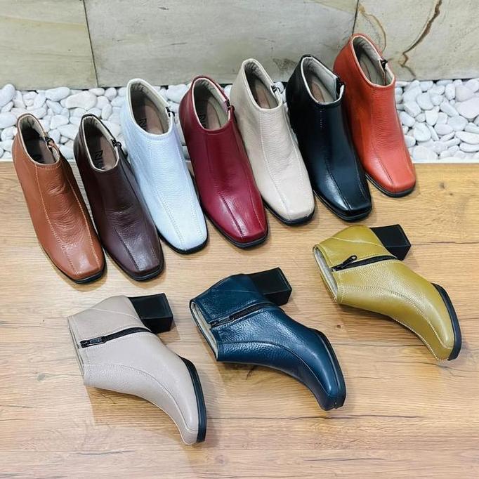 Gratong Sepatu Boots Wanita Kulit Asli Sepatu Kulit Sapi