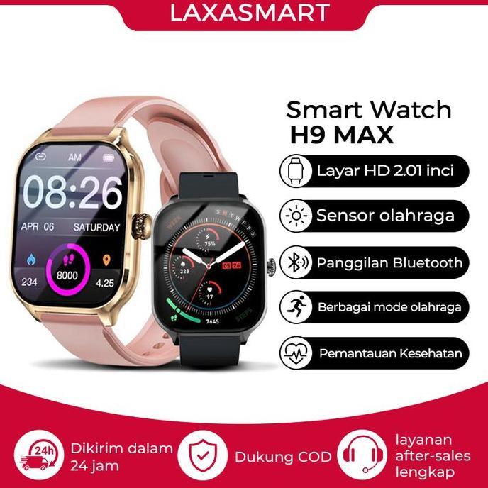 (BISA COD) Jam tangan smartwatch pria cewek,H9 ProMax,smartwatch android ios,parlent active smartwat