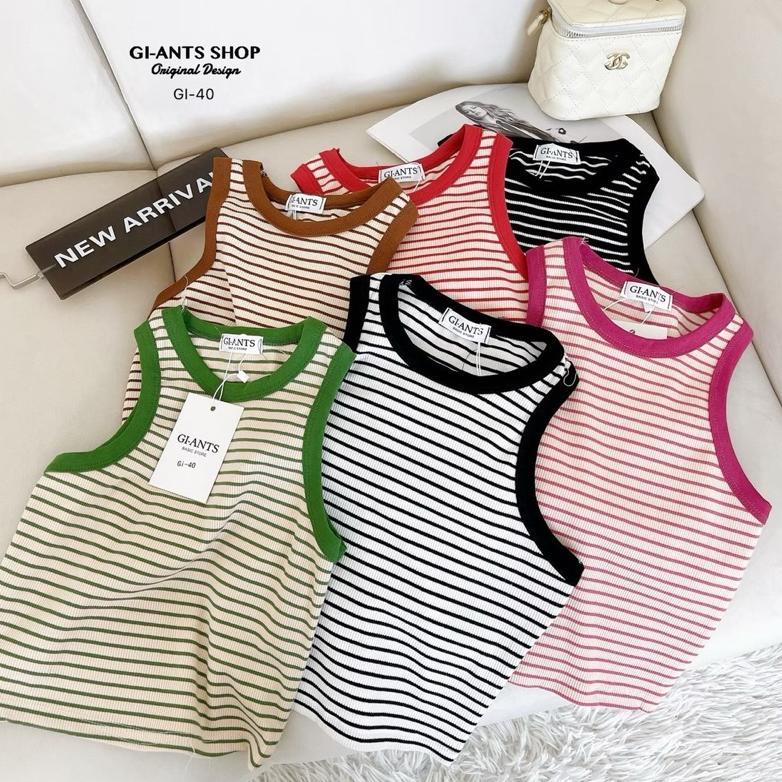 GIANTS TANKTOP GARIS 005 BASIC WANITA KATUN KOREAN