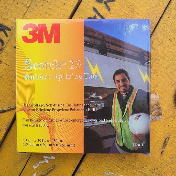 Gercep- Isolasi 3M Scoth 23 / Rubber Tape 3M /Rubber Splicing Tape Tahan Panas