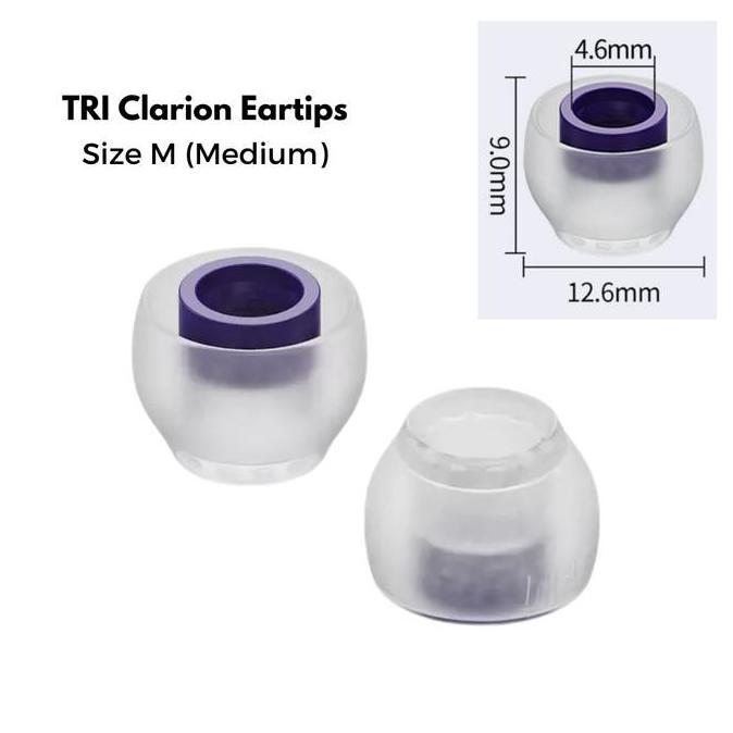 Diterium- Tri Clarion Eartips Upgrade Silicone Eartips For Iem Earphone