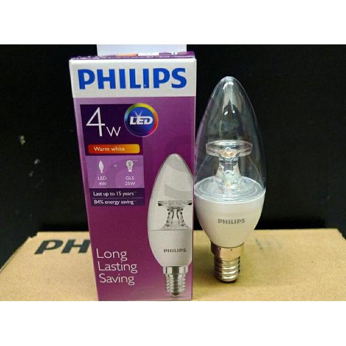 Lightbrum- Lampu Led Candle Philips 4 Watt ( E14/Kuning )