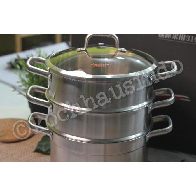 TERMURAH - Zebra Panci Steamer 3 Susun Stainless Steel Set Kukus Stainless Steel