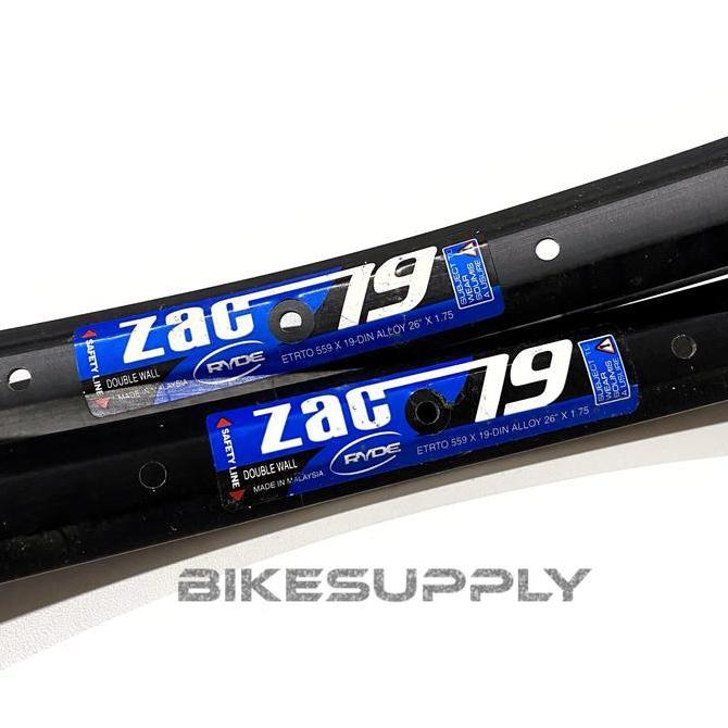 Promo Velg Rims Sepeda Gunung MTB Federal Ukuran 26 Inch Merk Zac 79 Warna Hitam Alloy Lubang 32H Ho