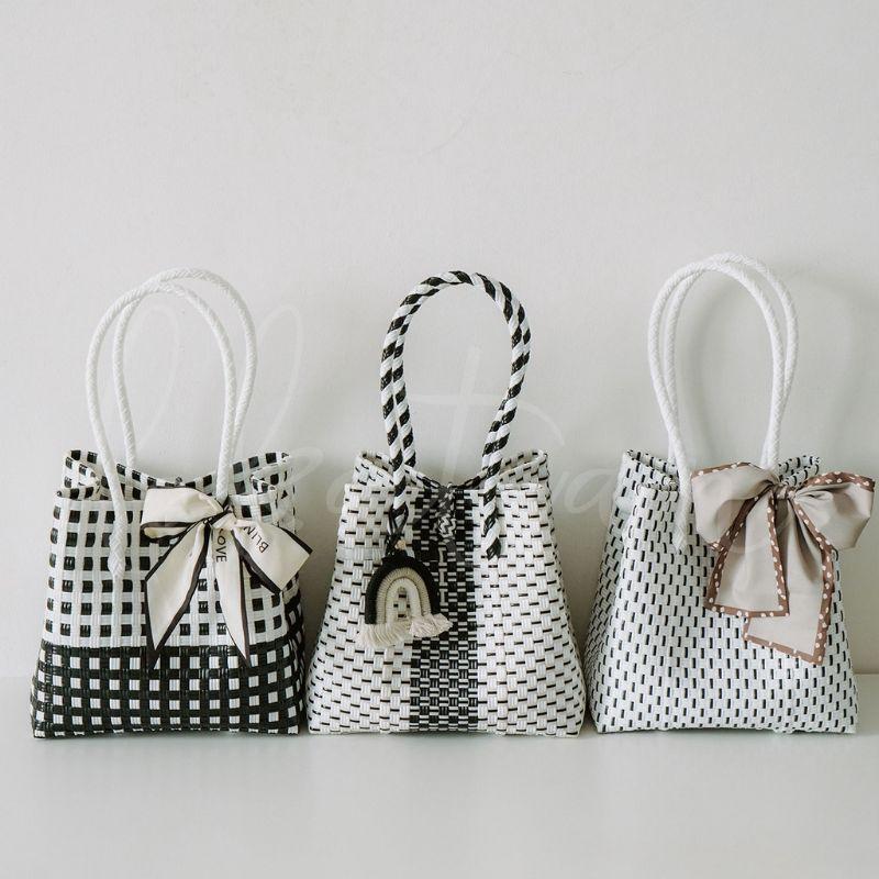 Monochrome Series Tas Jali Tas Jaly Tas Anyaman Plastik Premium