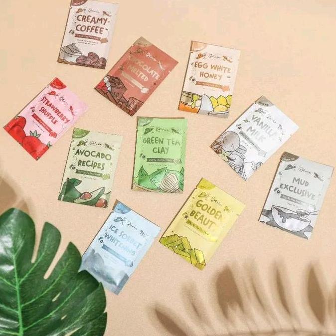 Bytxi- Masker Lea Gloria 10Pcs Free Kuas Masker