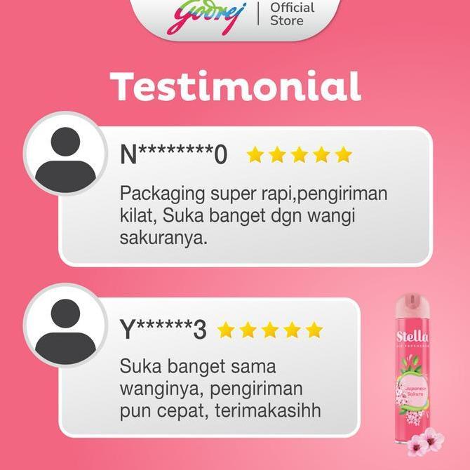 Bisakirim- Stella Sakura Pengharum Ruangan Aerosol 350Ml - Pengharum Ruangan Spray