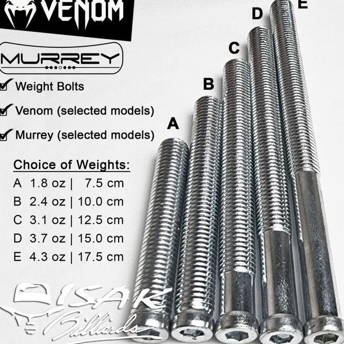 Murrey Venom Weight Bolt - Baut Pemberat Cue Stick Billiard Exceed - A