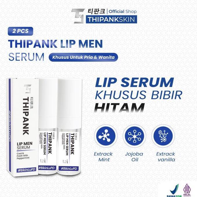Bytxi- Thipank Lip Serum Pria With Extrack Peppermint Lip Serum Cowok Terbaik Lip Serum Bibir Hitam 