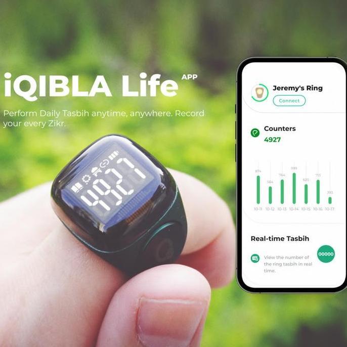 Termurah / Hot Sale New Iqibla Aluminum Alloy Digital Tasbih Iqibla Zikr Ring Iqibla Noor N01 Cincin