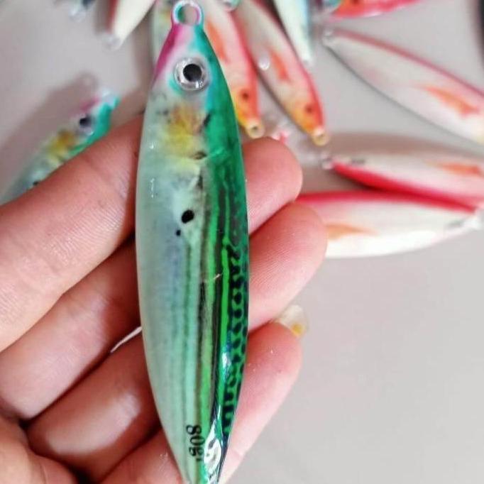 metal jig cold sniper 3D  motif ikan asli  full GID 40-100 gram Glow in the dark