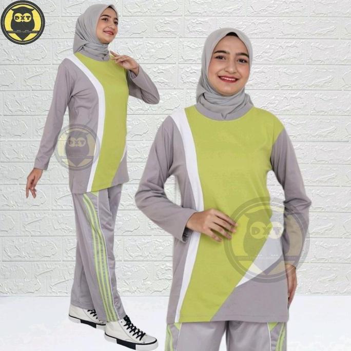 Seragam Olahraga Wanita Setelan Training Senam Muslimah