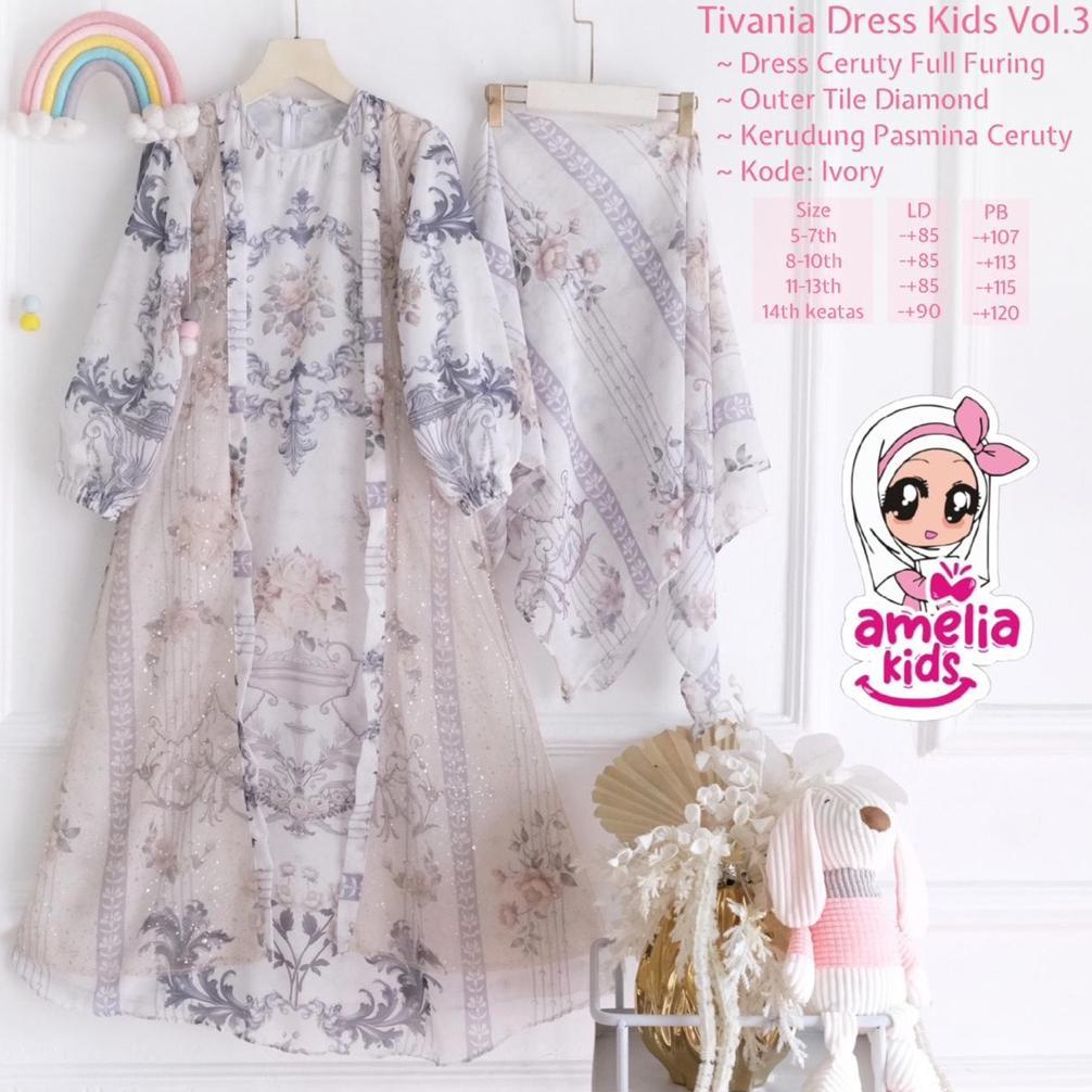BEST SELLER [[ NEW ARRIVAL ]] ZEFANYA TIVANIA ARUNA SET KIDS SETELAN GAMIS LEBARAN ANAK MODEL TERBAR