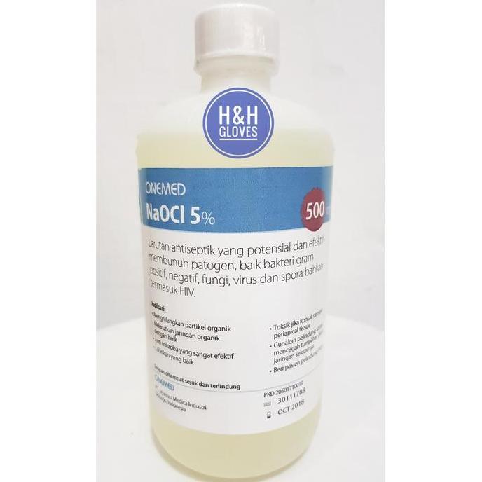 Cairan Dental NaOCl 2.5% NaOCl 5% onemed 500ml