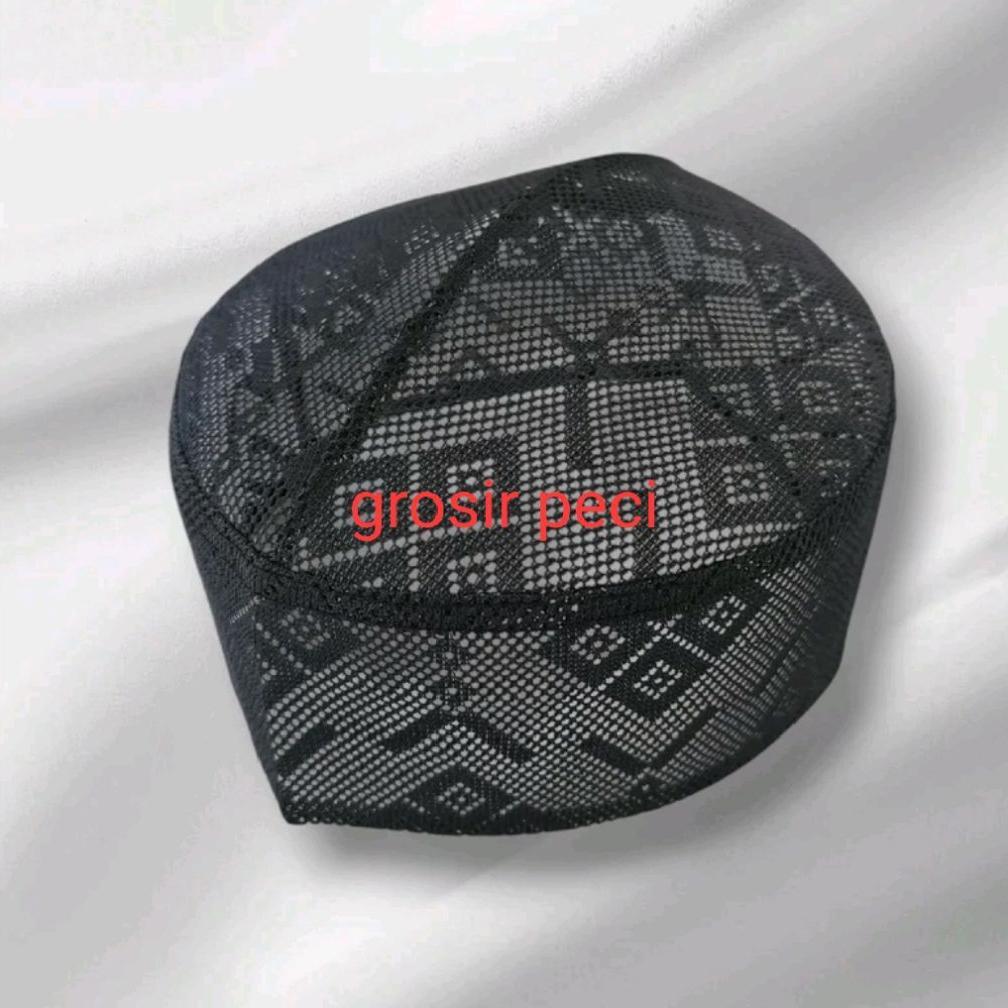 TERMURAH peci jaring/aldan jaring/peci putih/hitam