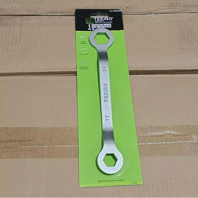 Promo TEKIRO Kunci Kopling 17x24 Bengkok - Kunci Blok Mesin - Kunci Cvt Kopling Mur 1724 - Kunci Rin