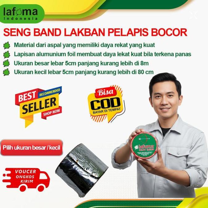 MEYDANDANI - LAFMA SENG BAND BESAR PERBUAH LEM ASPAL ANTI BOCOR TAMBAL NAMBAL BOCOR ATAP GENTENG RET