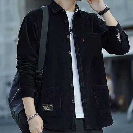 Jaket Pria Corduroy Boxy Casual Jaket Korea Keren