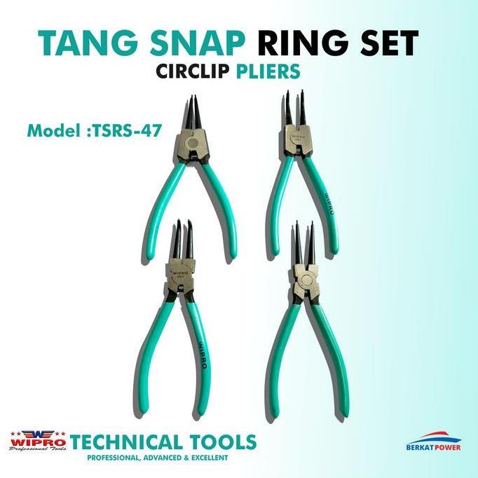 Promo Tang Snap Ring Wipro Set 4 Pcs 7'' TSRS-47 Diskon