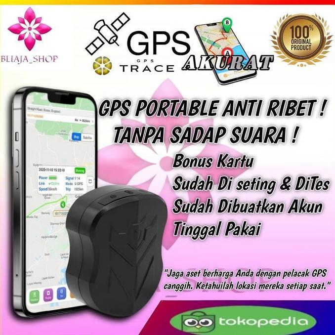 Bliaja_Shop Gps Tracker Sj-915 Portable Pelacak Mobil Motor Magnet  Baterai Tahan 2 Minggu Anti Ribe