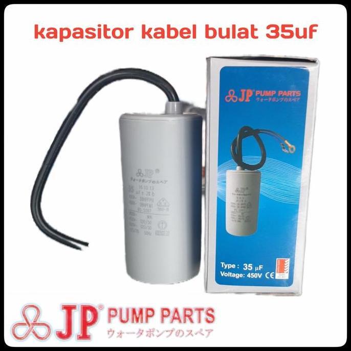 JP kapasitor bulat kabel pompa air 35uf TERMURAH