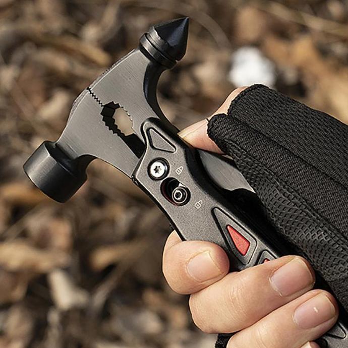 Pisau Saku Lipat Mini Outdoor Survival Serbaguna Multi Tool Palu Tang terlaris