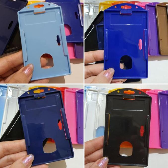 Documby- Id Card Casing / Case / Holder / Frame / Name Tag Plastik Satu Sisi Kartu E-Toll E-Money At