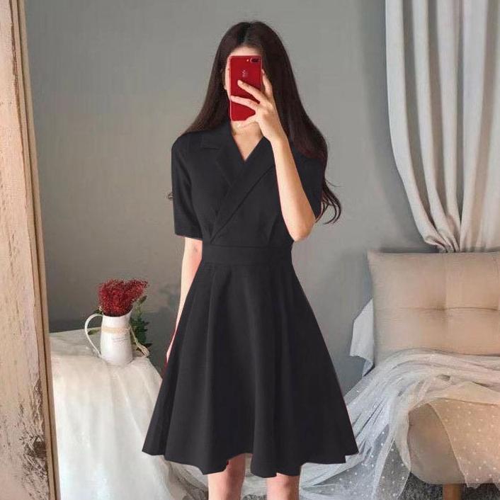 premium sadona dress korea wanita model pita belakang