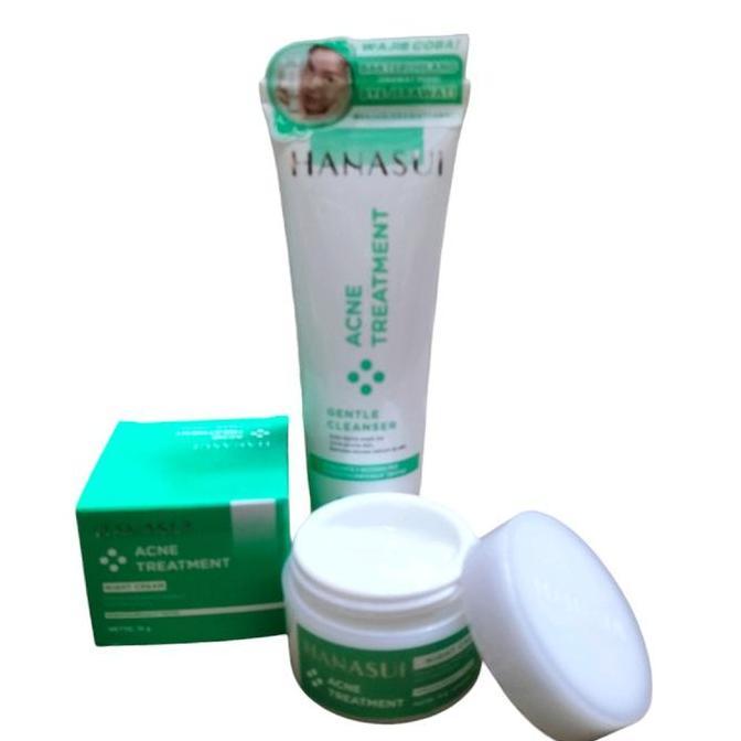 Grosir Paket Acne Hanasui(Cream Siang&Malam+Facial Foam)
