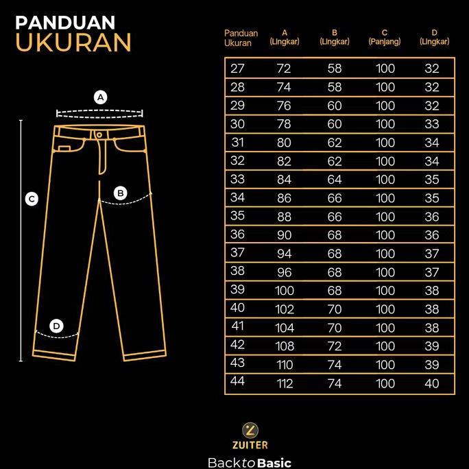 ZUITER - Basic Pants | Celana bahan kantor kerja formal slimfit panjang pria