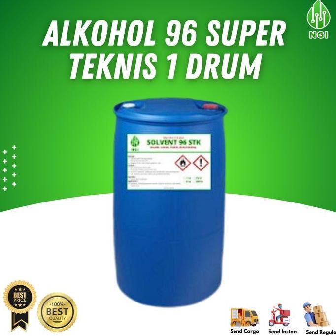 alkohol 96% Teknis Super 200 liter 1 Drum