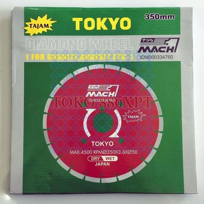 {{{{}}] Tokyo Mach 1 Segmented Diamond Wheel 14" 350mm Mata Pisau Potong Keramik Basah Kering Wet Dr