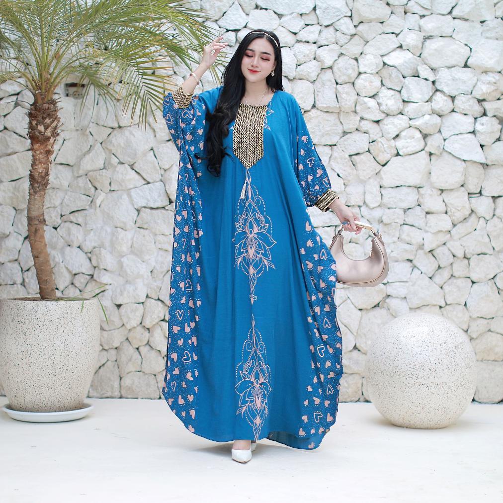 NEW PRODUCT Kaftan Renda Sultan Busui/Motif Love/ Rayon Premium Cantik Formal Gamis Muslim Dres