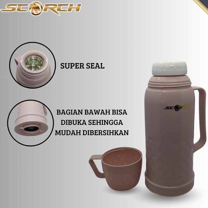 Scorch - Termos Air Panas Anti Tumpah, Botol / Termos Kecil 500 ml | Termos Kristal TF