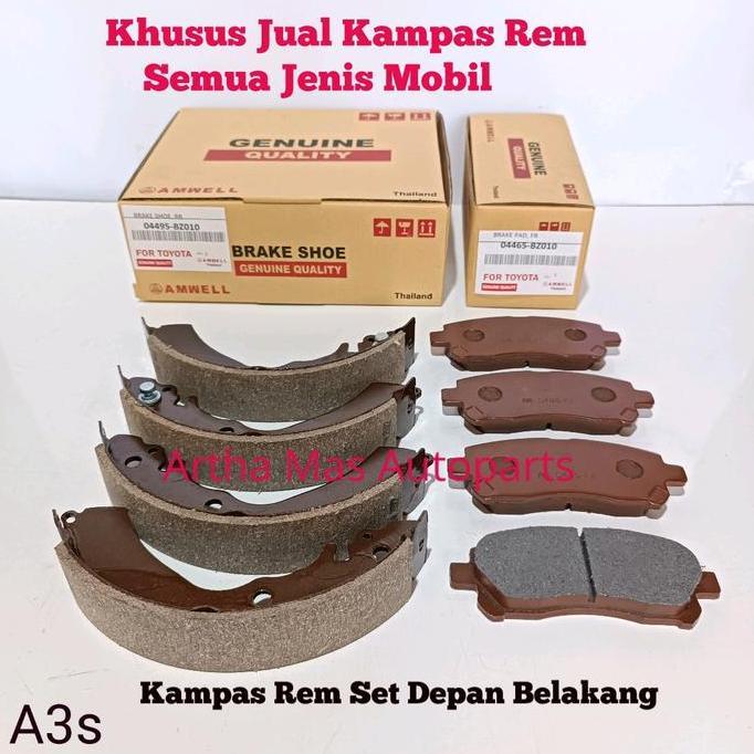 KAMPAS REM SET AVANZA VELOZ KOMPLIT DEPAN BELAKANG AVANZA VELOZ OLD