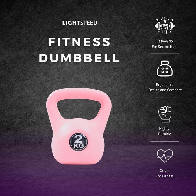 LIGHTSPEED KettleBell 2 KG/Barbell 2 KG/Dumbell / Barbel / Dumbell 2kg