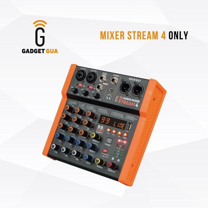 Yoiyoman- Paket Gg Audio Mixer Stream 4 - Professional Audio Mixer For Karaoke Live Streamer