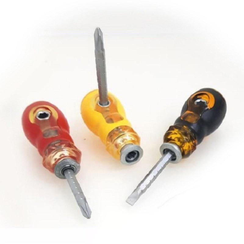 Obeng Cebol Mini Bolak Balik Plus Minus Obeng Kecil Baut Kembang Dan Datar