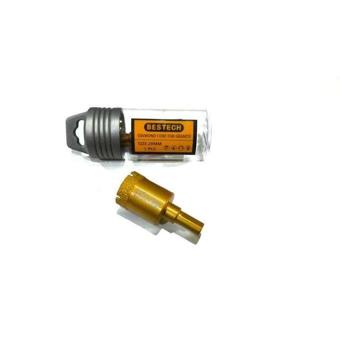Mandiri Mata Bor Keramik Marmer Granit 28 Mm Bestech Gold / Diamond Hole Saw / Diamond Core Bit