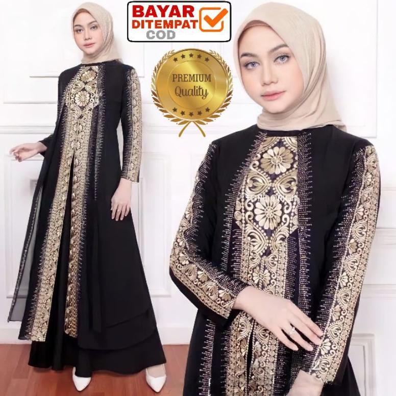 PROMO L XL XXL / Abaya / Gamis Turkey / Abaya Turki Hitam Rosita Murah Terbaru
