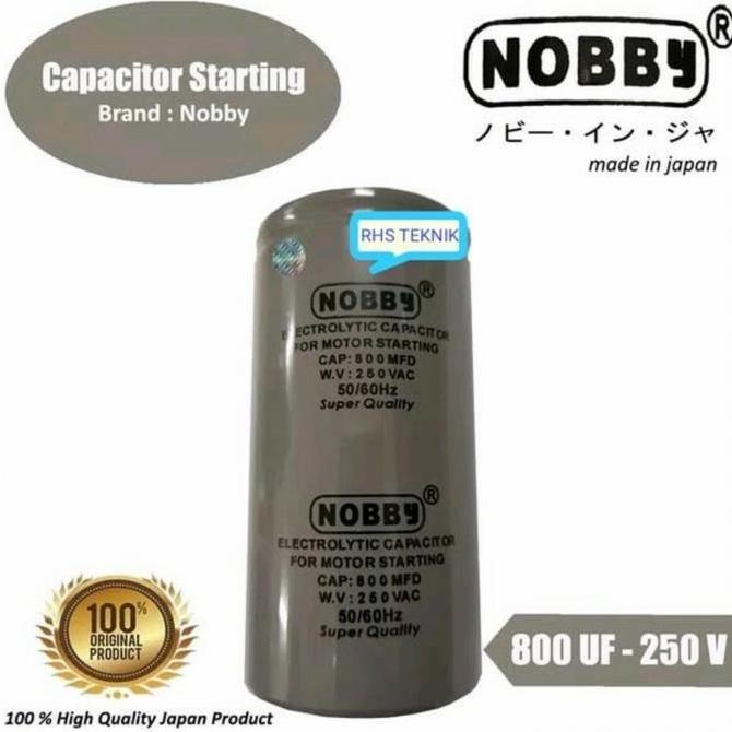 KAPASITOR STARTING NOBBY 800UF 250V CAPASITORori PROMO