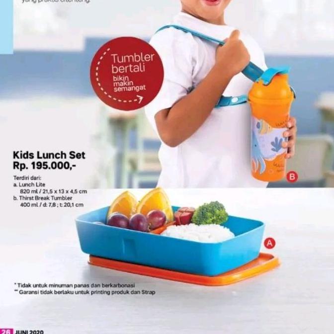 kids lunch set / kiddie lunch set tupperware / tempat bekal tupperware