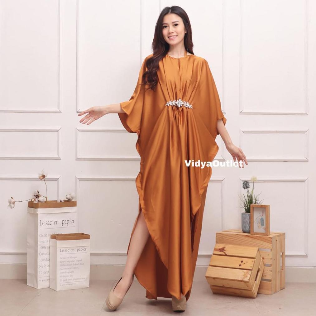 NEW Kaftan Alya 2258 - Baju Lebaran wanita - Long Dres Polos - Baju Muslim Dewasa - Dress Hitam