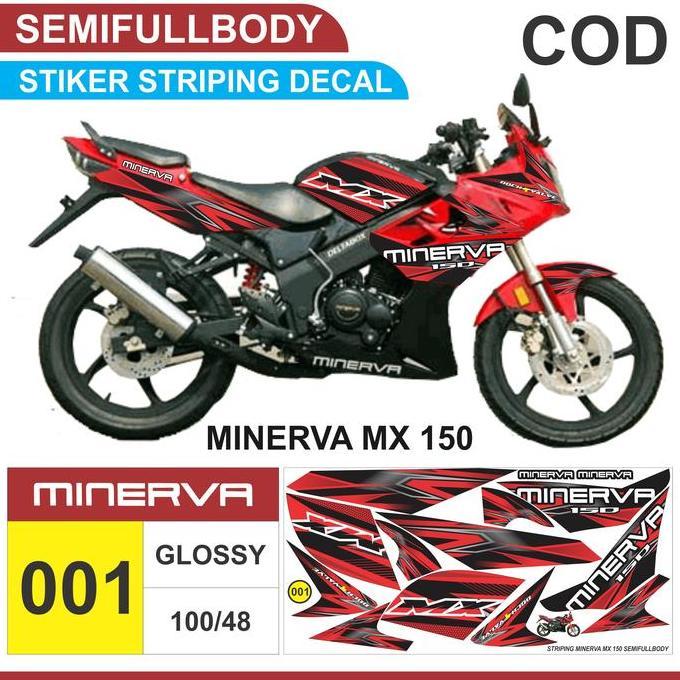 striping variasi Minerva 150 MX /decal sticker motor Minerva 150 MX /stiker lis polet keren RESTOCK