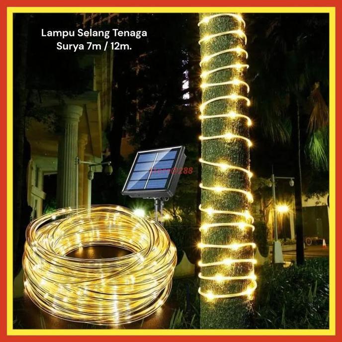 Lampu Taman Panel Surya Luar Ruang Rumah Otomatis Hias String Light Taman Tenaga Surya Matahari Sela