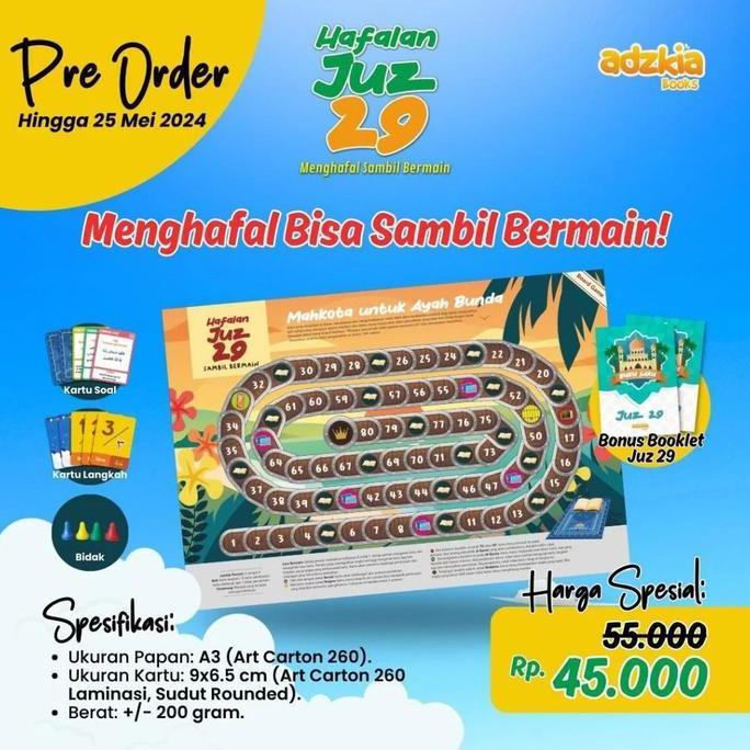 Promo Board Game Langkah Hafalan Juz 29 Permainan Anak Edukasi Islam Murojaah Hafal Quran Sambil Ber
